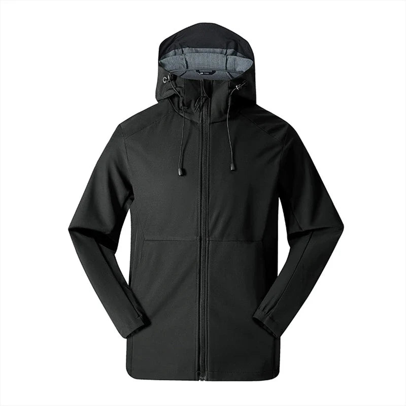 Unisex Kapuzenjacke Winddicht Wasserdicht Warm Gefüttert für Outdoor & Sport