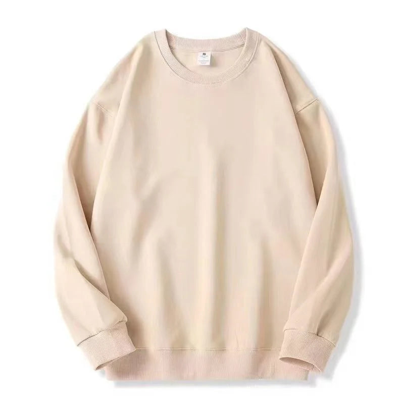 Uniseks basic sweatshirt met ronde hals en lange mouwen, eenvoudig