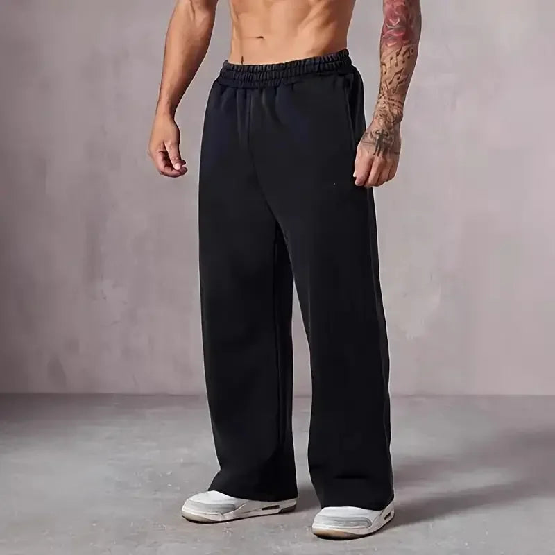 Unisex Weite Jogginghose Dunkelgrau mit Kordelzug