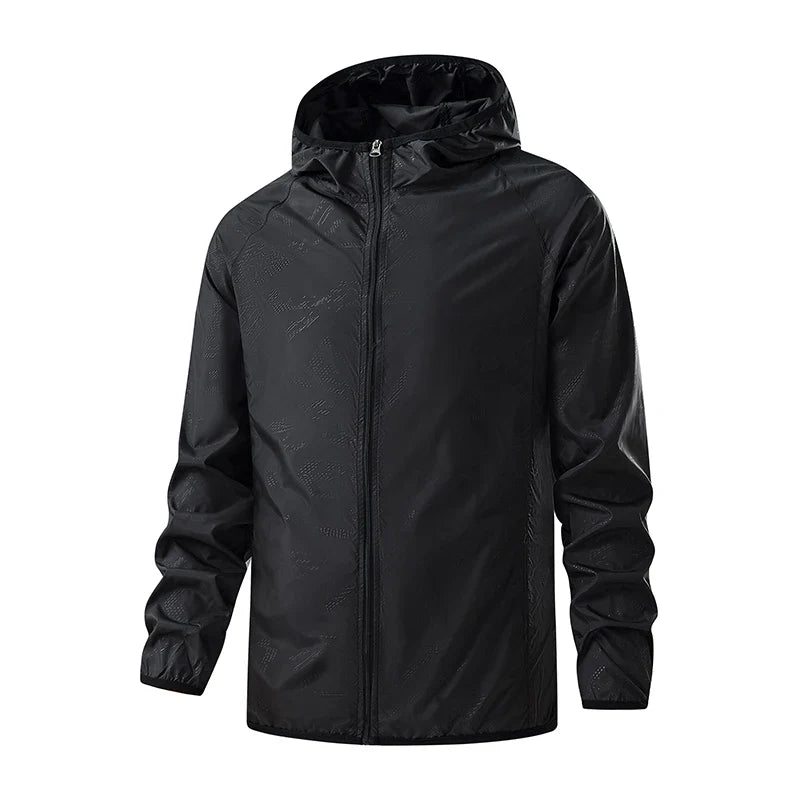 Unisex Leichte Kapuzenjacke Windbreaker mit Reißverschluss
