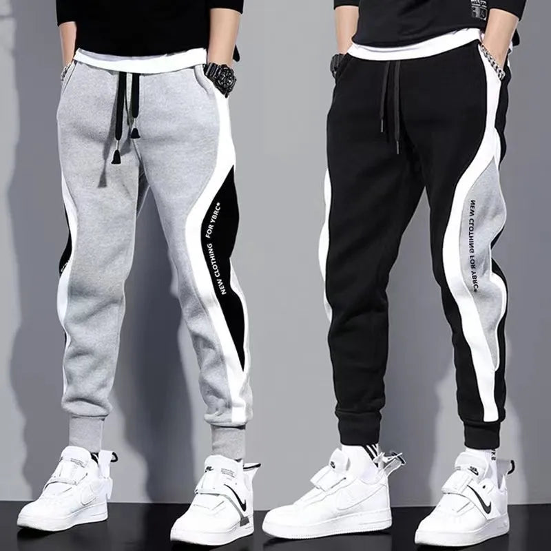 Herren Jogginghose Sporthose mit Kontrasteinsätzen