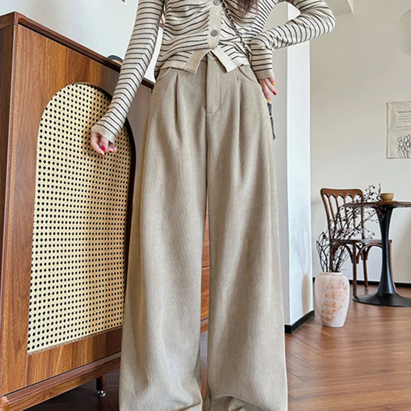 Damen Weite Hose mit hohem Bund – Verschiedene Farben & Fütterungen