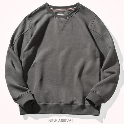 Heren sweatshirt met ronde hals, basic pullover in verschillende kleuren