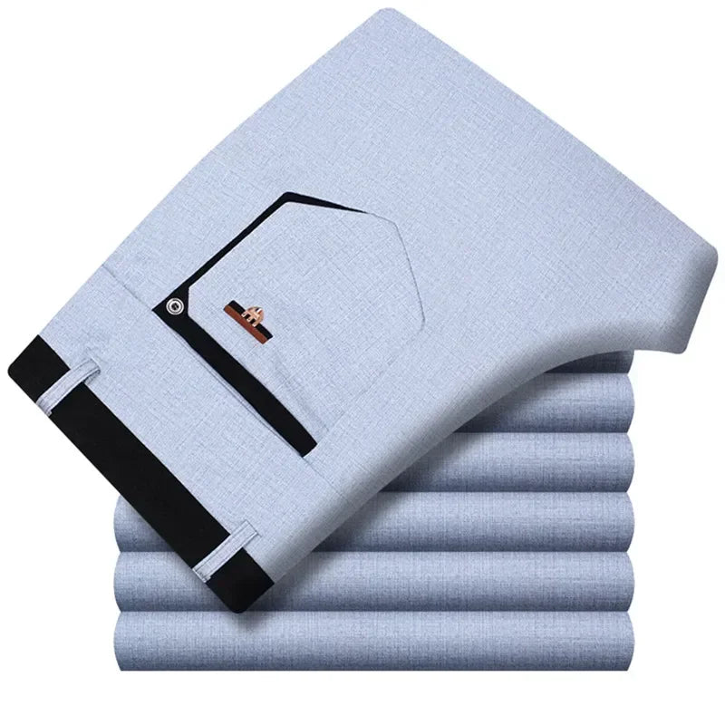 Herren Business Hose Freizeit Anzughose Slim Fit
