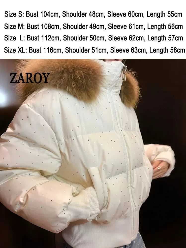 Damen Steppjacke mit Kapuze und Reißverschluss