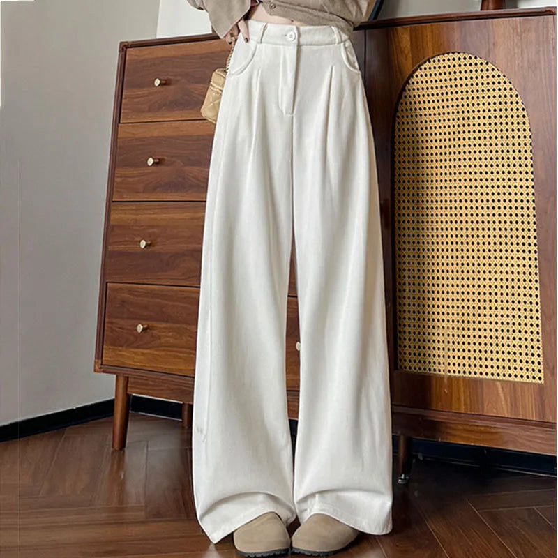 Damen Weite Hose mit hohem Bund – Verschiedene Farben & Fütterungen