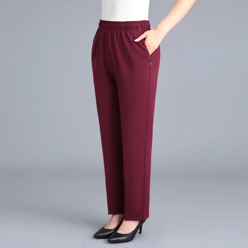 Damen Freizeithose mit Gummibund & Reißverschlusstaschen