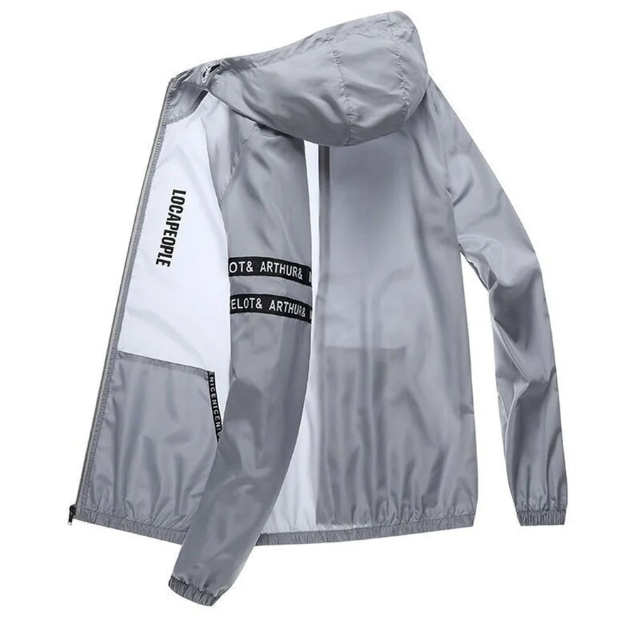 Leichte Kapuzenjacke Windbreaker mit Reißverschluss Unisex