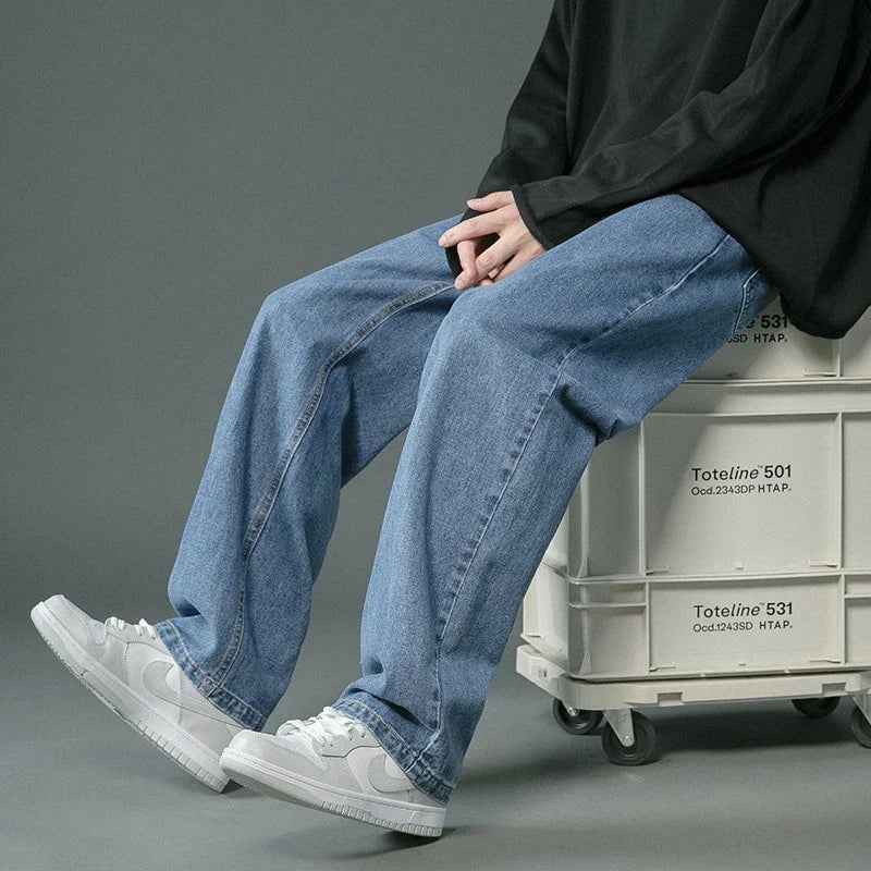 Loose-fitjeans met rechte pijpen voor heren