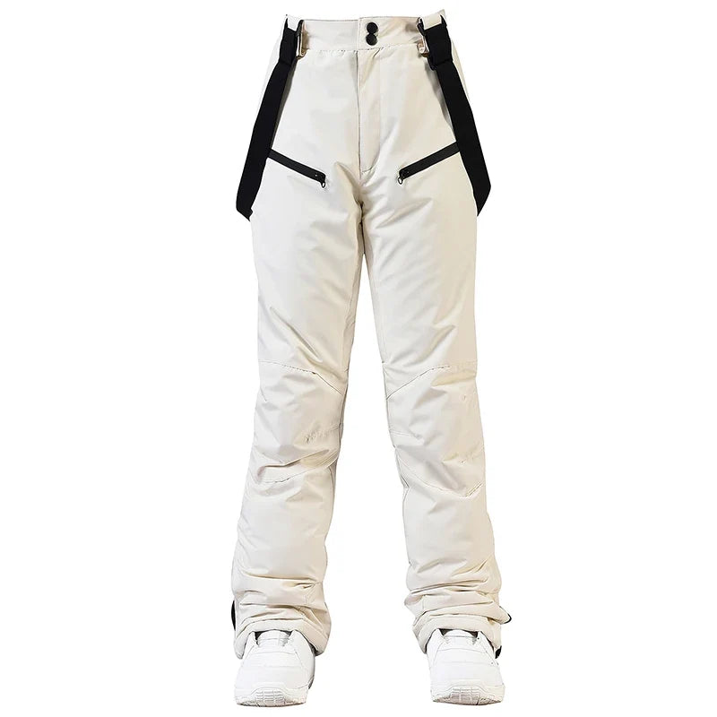 Skihose Schneehose Lila mit Trägern