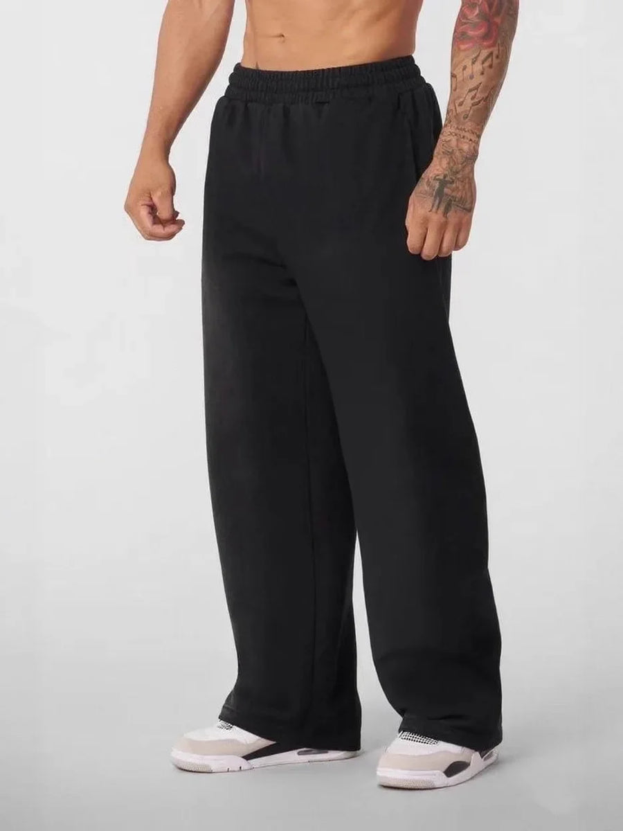 Unisex Weite Jogginghose Dunkelgrau mit Kordelzug