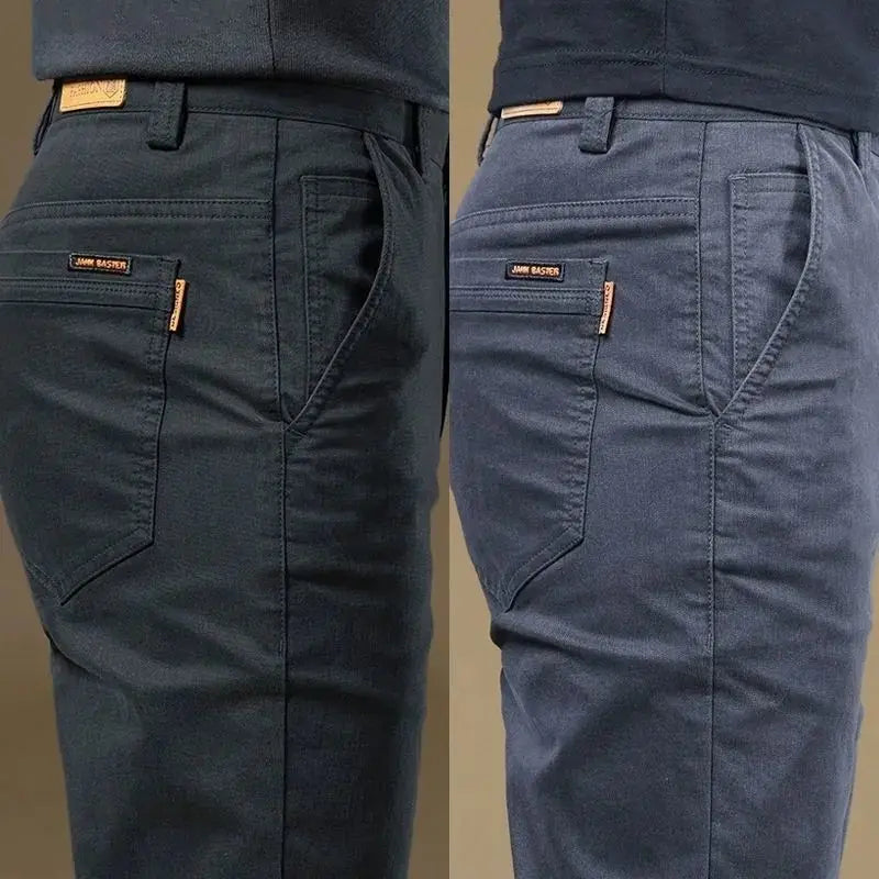 Herren Freizeithose Slim Fit Chino Hose mit Taschen