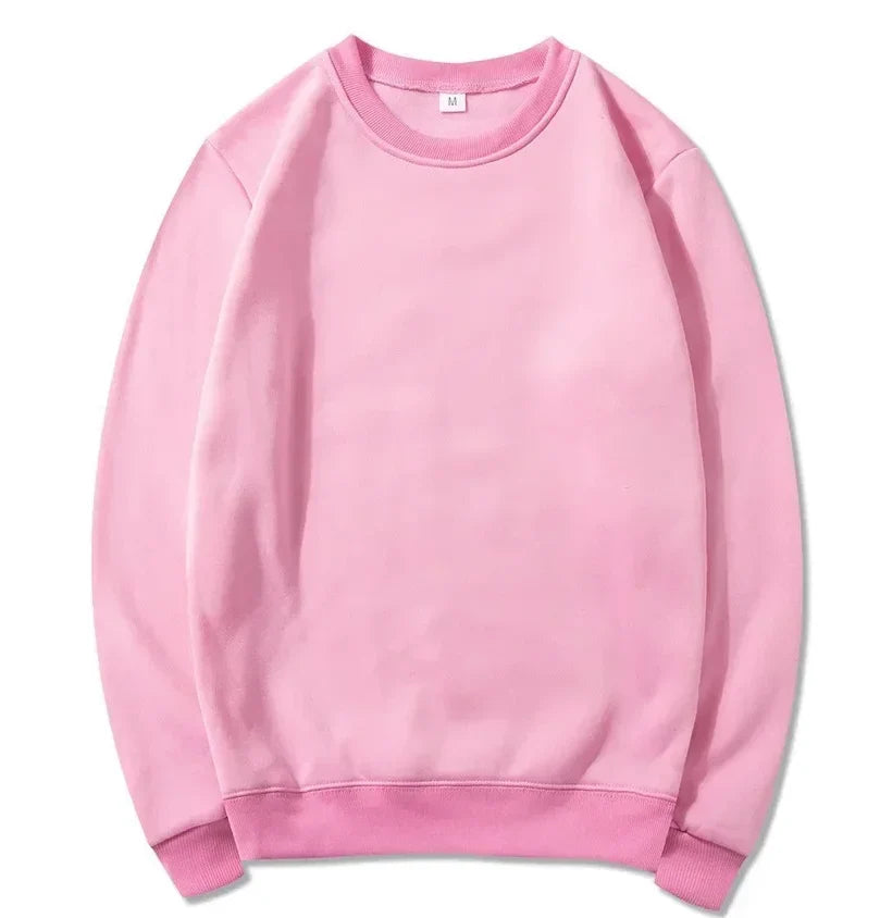 Uniseks basic sweatshirt met ronde hals en lange mouwen