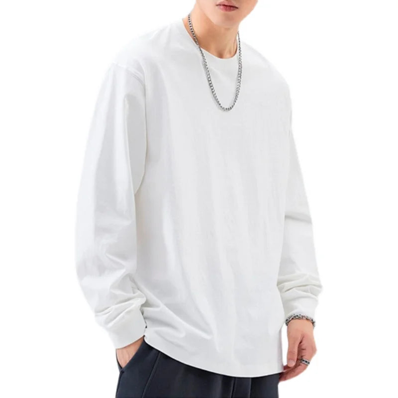 Unisex sweater met lange mouwen en ronde hals, gevoerd met fleece