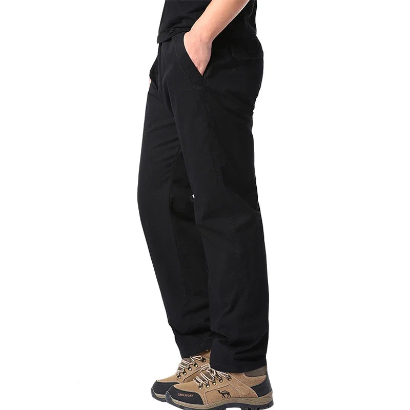 Herren Freizeithose Baumwollmischung Elastischer Bund Cargo-Stil