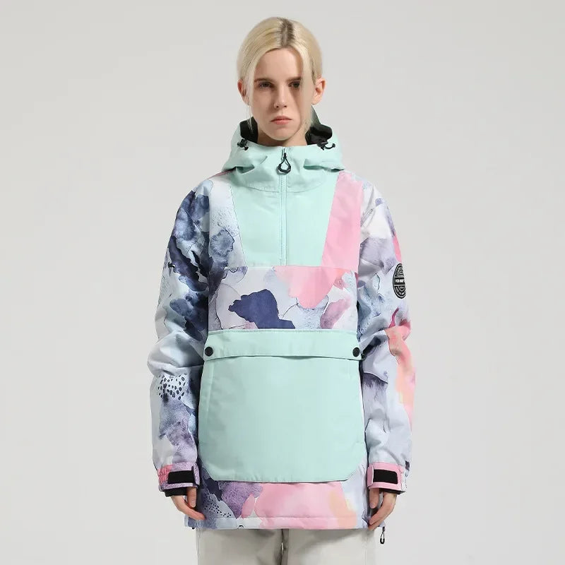 Unisex Anorak Jacke mit Kapuze & Kängurutasche – Wasserdicht aus Synthetik