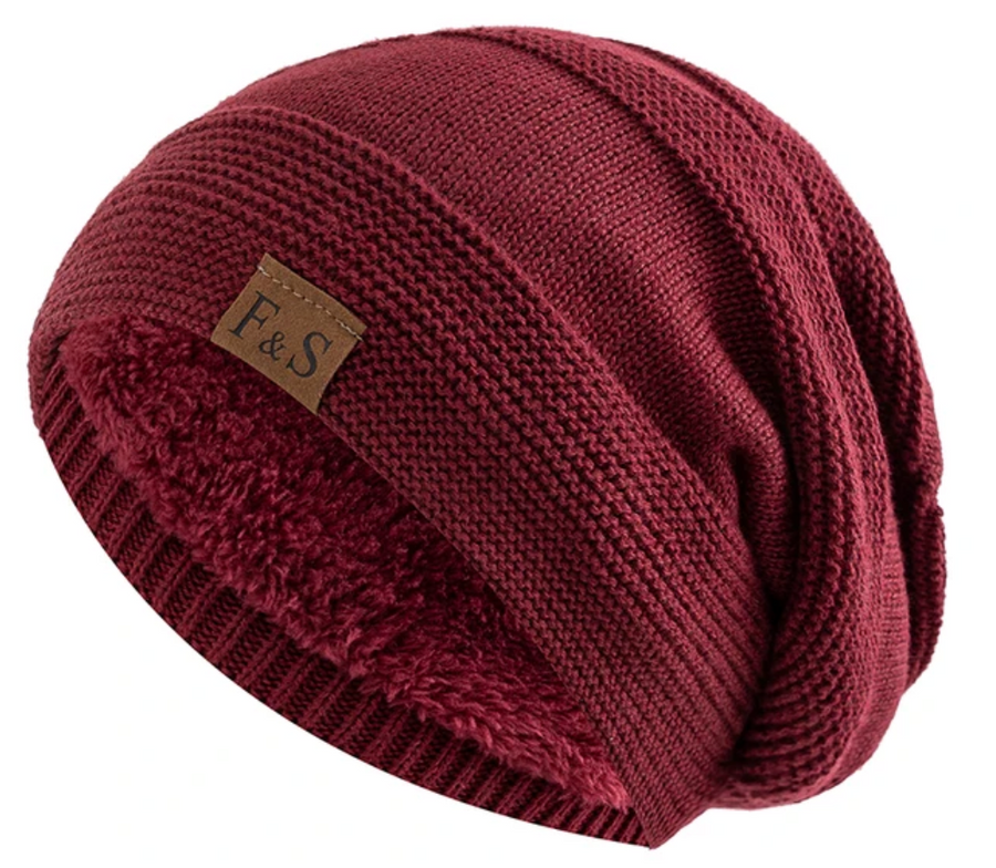 Unisex Strickmütze Beanie Wintermütze mit weichem Innenfutter