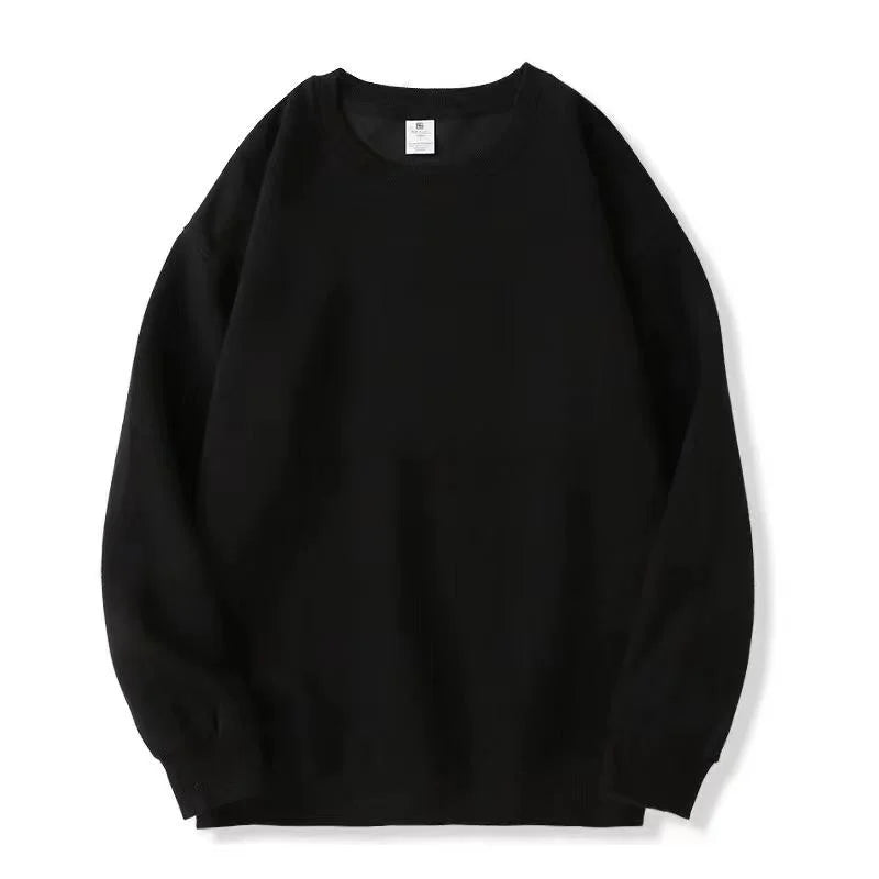 Uniseks basic sweatshirt met ronde hals en lange mouwen, eenvoudig