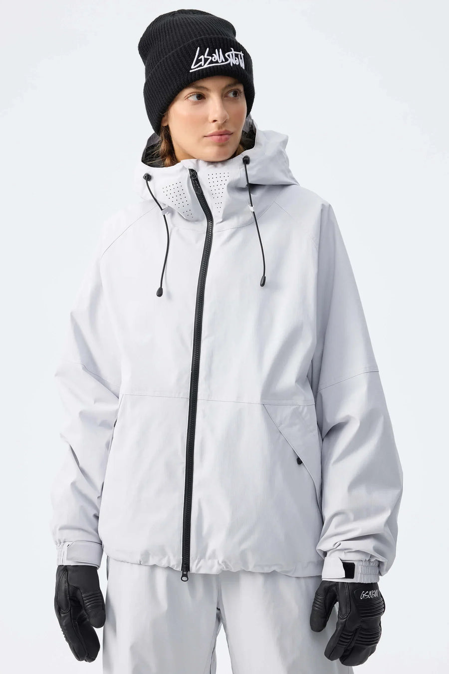 Winterjacke Kapuze Wasserdicht Atmungsaktiv Damen Skijacke Outdoorjacke Rosa