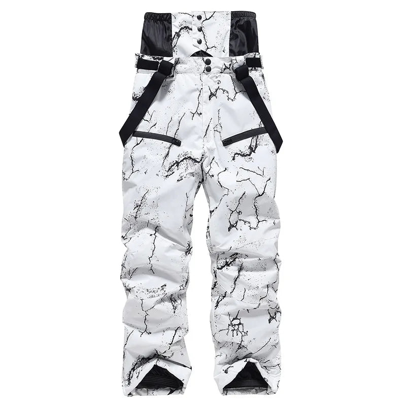 Skihose Schneehose Lila mit Trägern