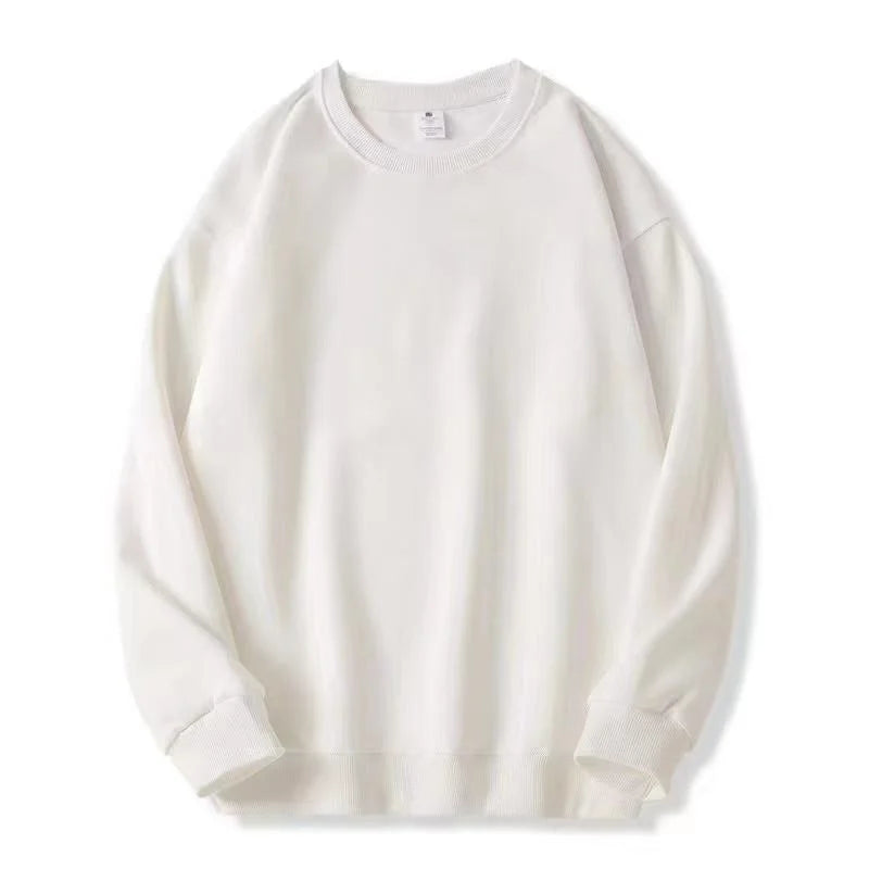 Uniseks basic sweatshirt met ronde hals en lange mouwen, eenvoudig