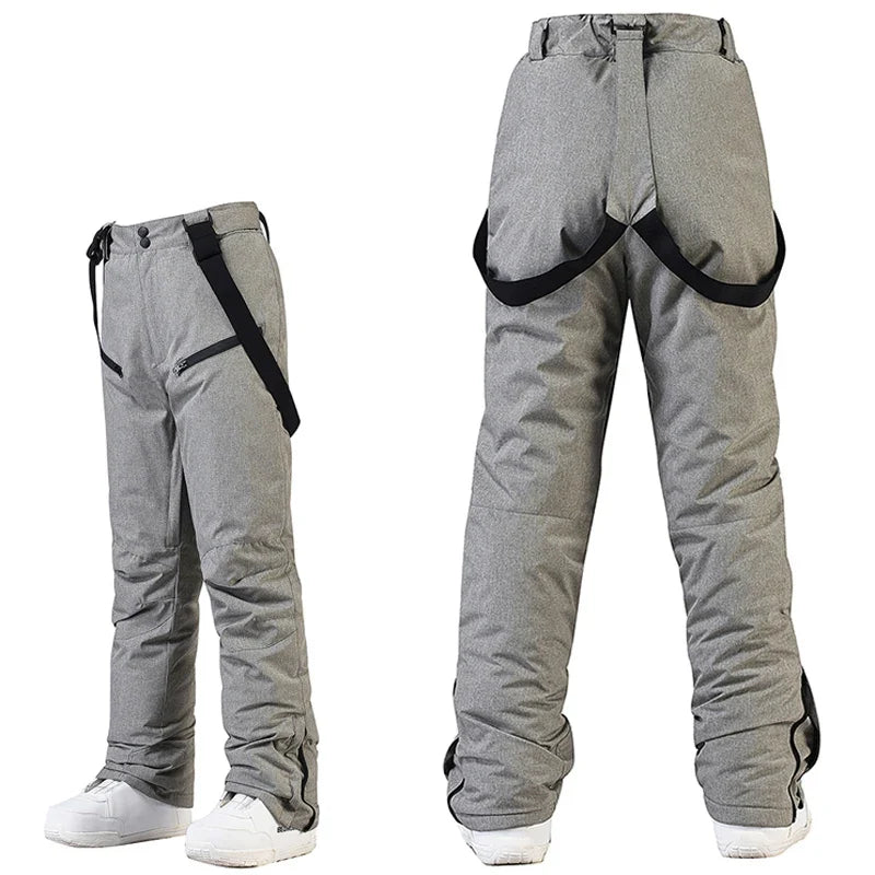 Skihose Schneehose Lila mit Trägern