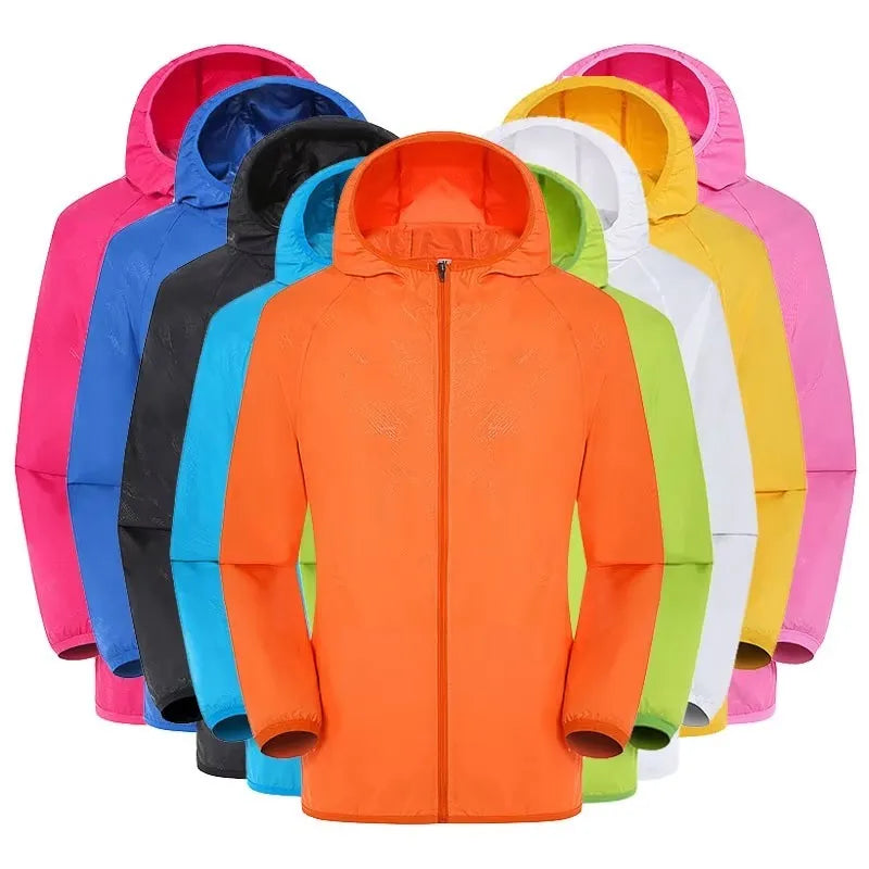 Unisex Leichte Kapuzenjacke Windbreaker mit Reißverschluss