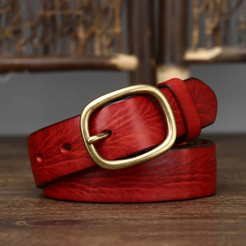 Unisex Gürtel aus Material mit Struktur und goldfarbener Dornschließe
