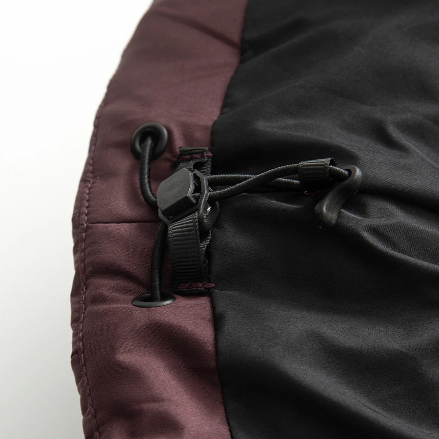 Damen Steppjacke mit Stehkragen Gürtel Falten-Details