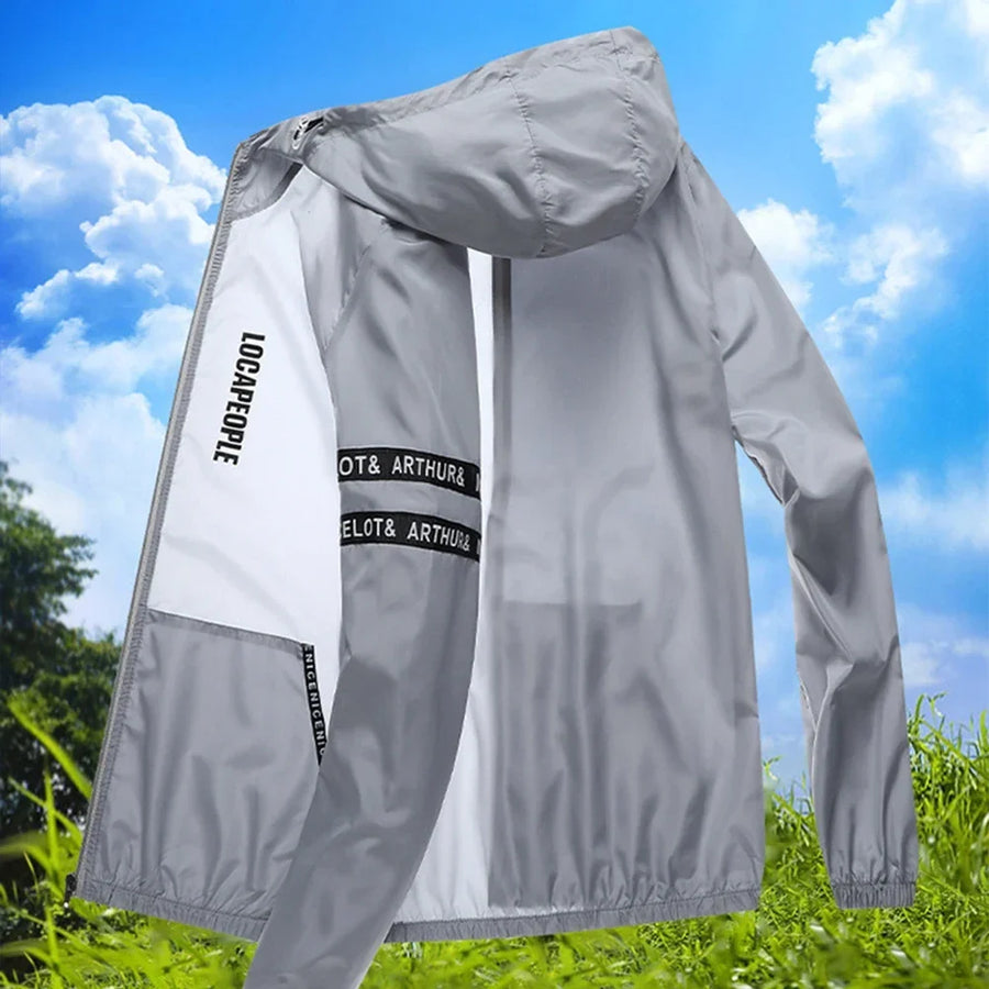 Leichte Kapuzenjacke Windbreaker mit Reißverschluss Unisex