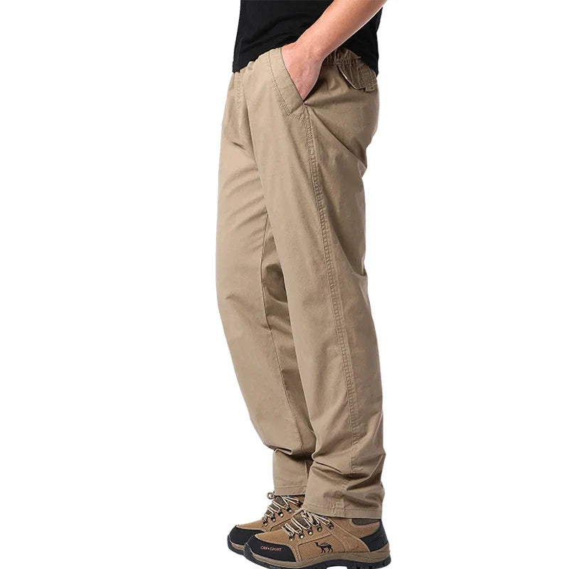 Herren Freizeithose Baumwollmischung Elastischer Bund Cargo-Stil