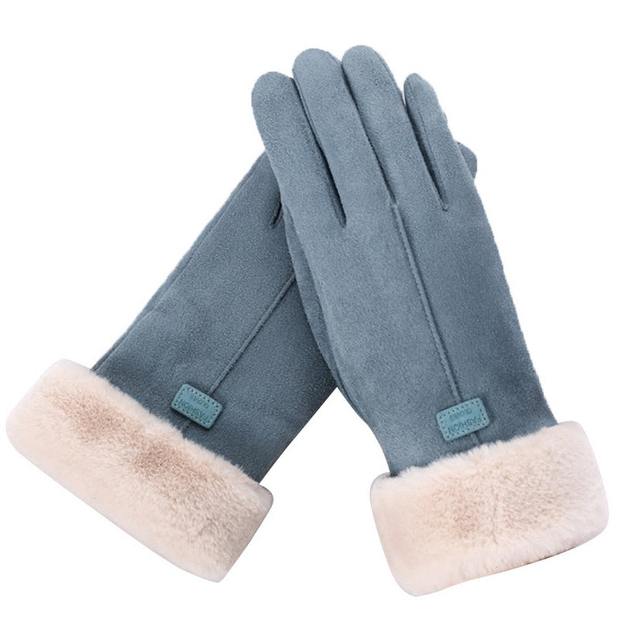Unisex Winterhandschuhe mit Fleecefutter und Kunstfellbündchen