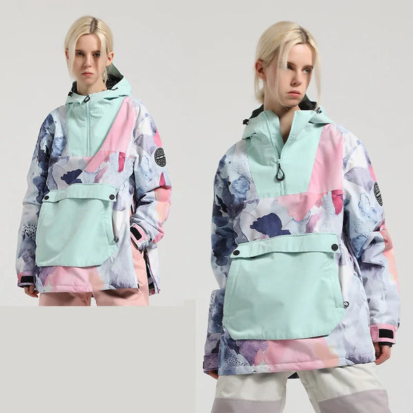 Unisexanorak met capuchon en kangoeroezak - waterdicht, van synthetisch materiaal