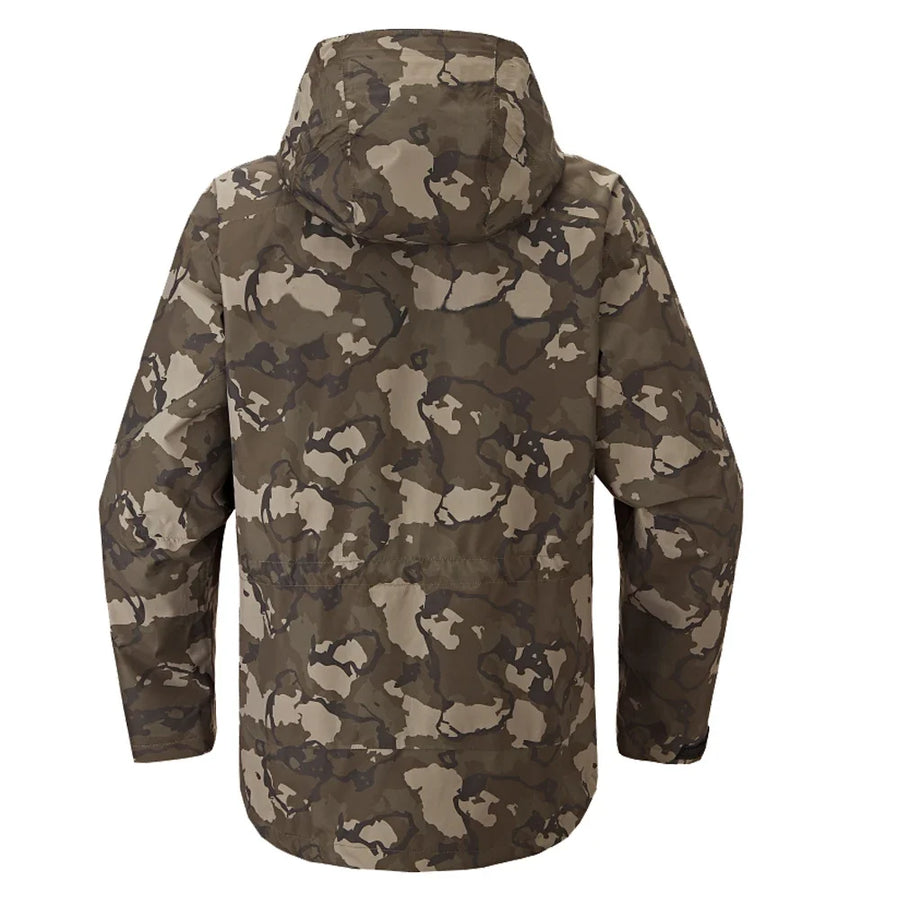 Herren Outdoorjacke Tarnmuster mit Kapuze & Reißverschluss, wasserabweisend