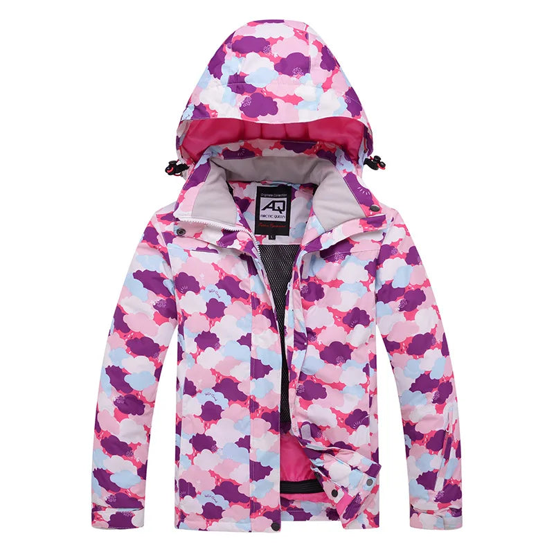 Unisex Outdoorjacke mit Kapuze, bunter Druck