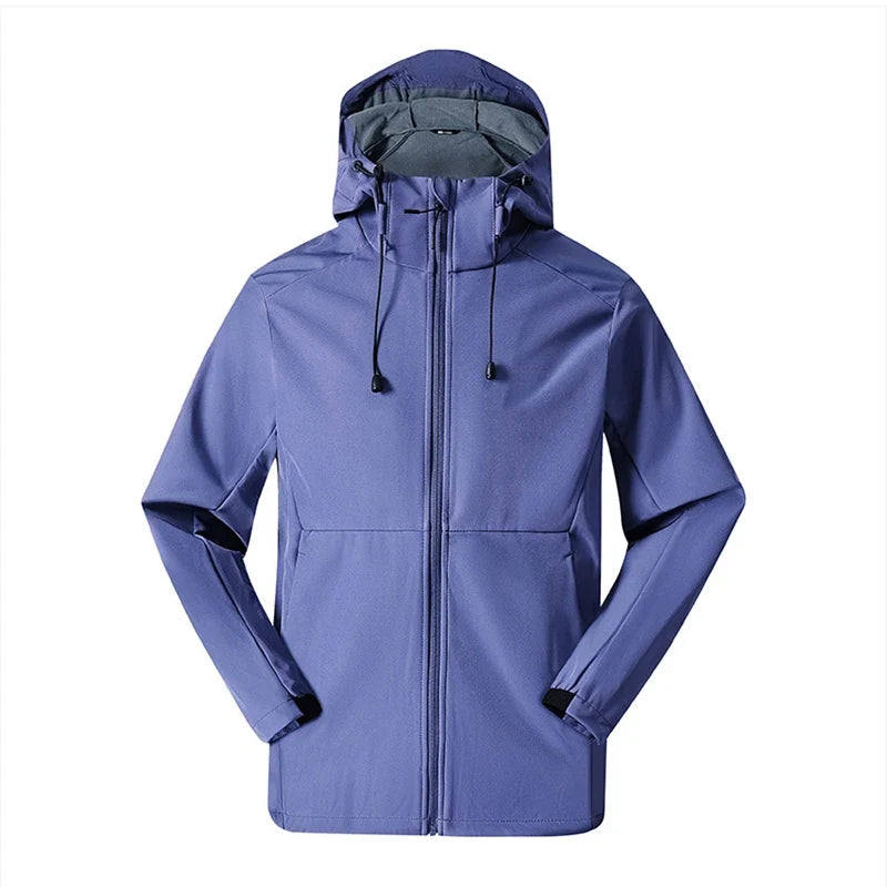 Unisex Kapuzenjacke Winddicht Wasserdicht Warm Gefüttert für Outdoor & Sport