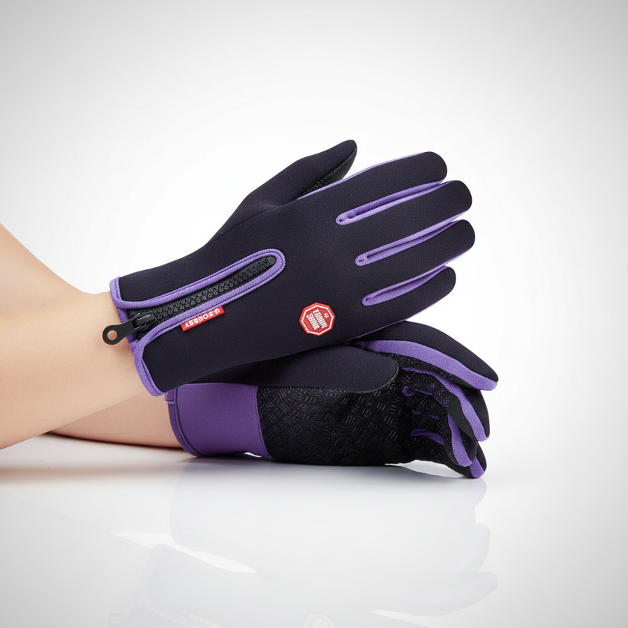 Winter Outdoor Handschuhe mit Reißverschluss, rutschfester Handfläche, in verschiedenen Farben