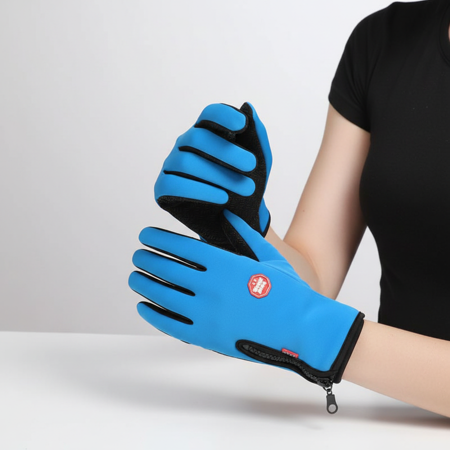 Winter Outdoor Handschuhe mit Reißverschluss, rutschfester Handfläche, in verschiedenen Farben