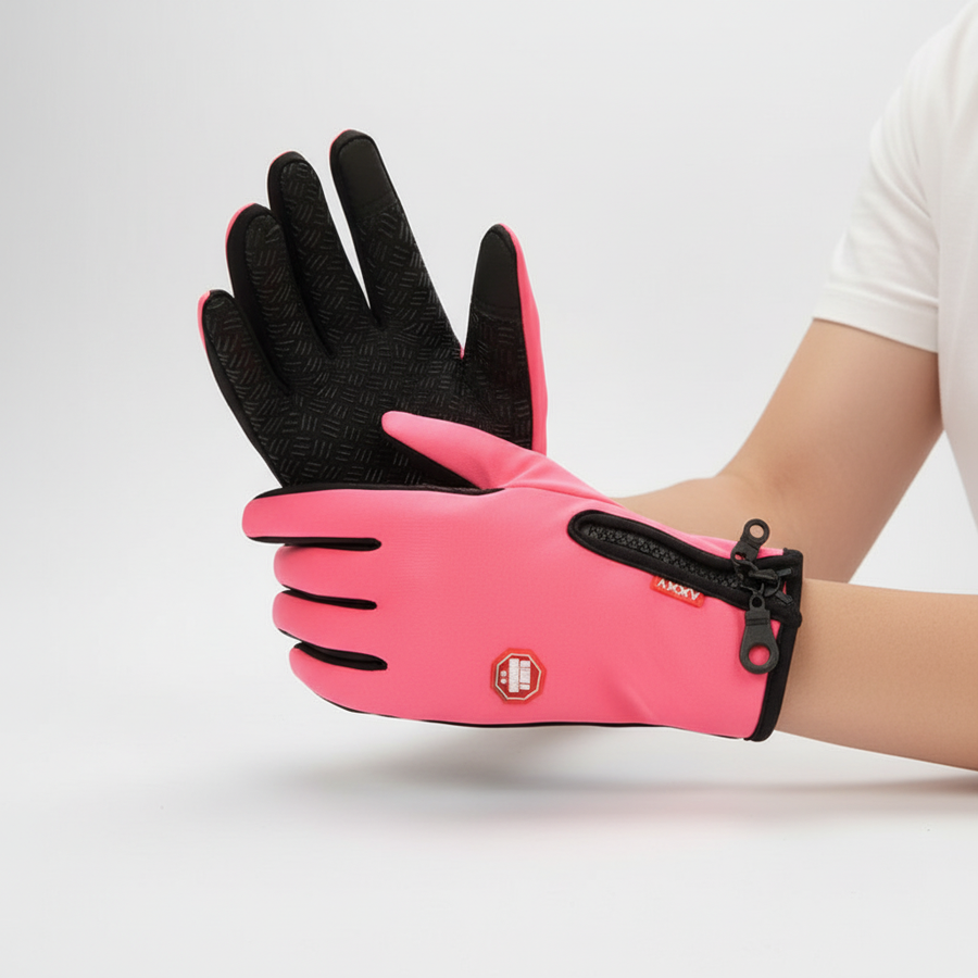 Winter Outdoor Handschuhe mit Reißverschluss, rutschfester Handfläche, in verschiedenen Farben
