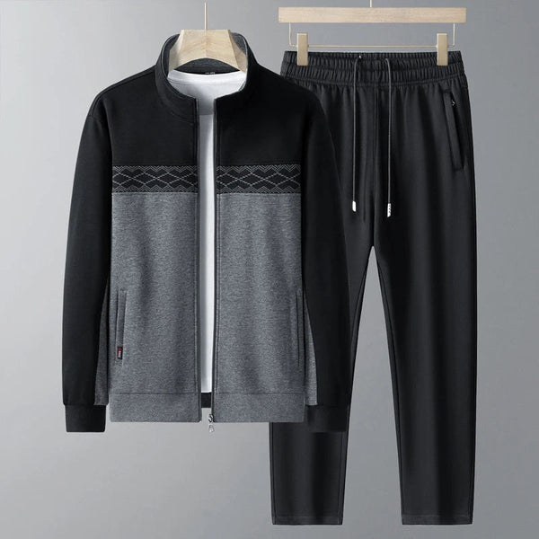Herren Jogginganzug Zweiteilig mit Reißverschluss Jacke und Hose