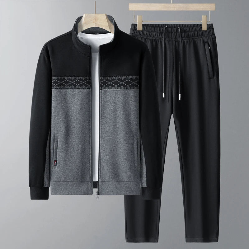 Herren Jogginganzug Zweiteilig mit Reißverschluss Jacke und Hose