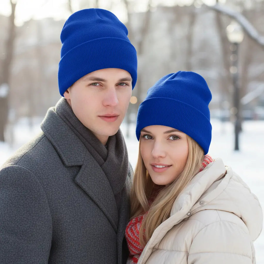 Unisex Strickmütze Beanie Rippstrick Einheitsgröße