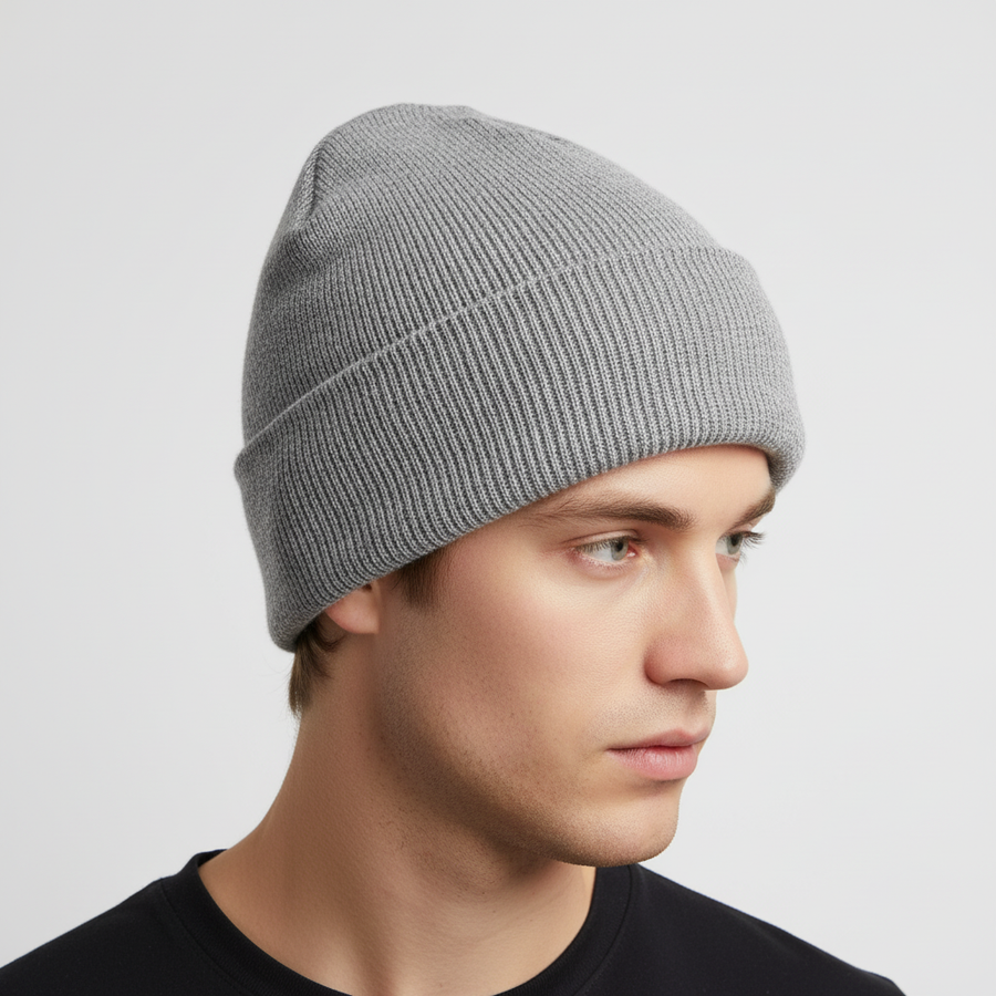 Unisex Strickmütze Beanie Rippstrick Einheitsgröße