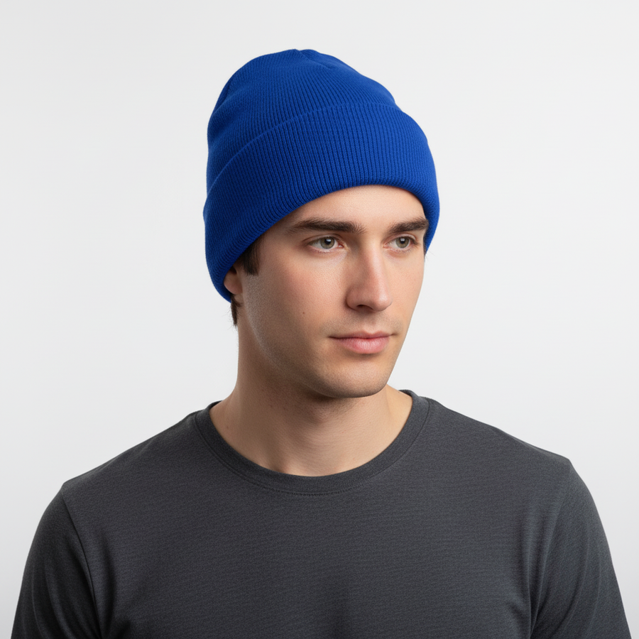 Unisex Strickmütze Beanie Rippstrick Einheitsgröße