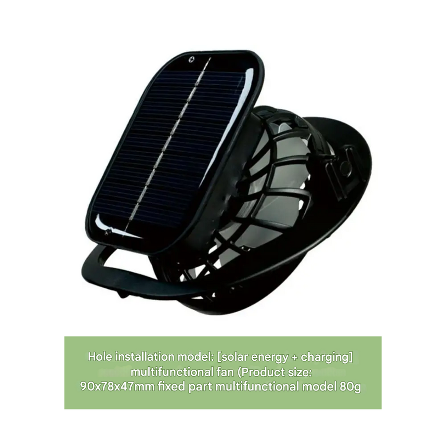 Sonnenhut mit Solarventilator, breiter Krempe und Nackenschutz für Outdoor-Aktivitäten
