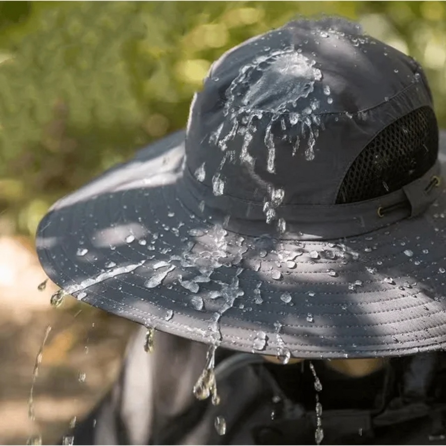 Sonnenhut mit Solarventilator, breiter Krempe und Nackenschutz für Outdoor-Aktivitäten