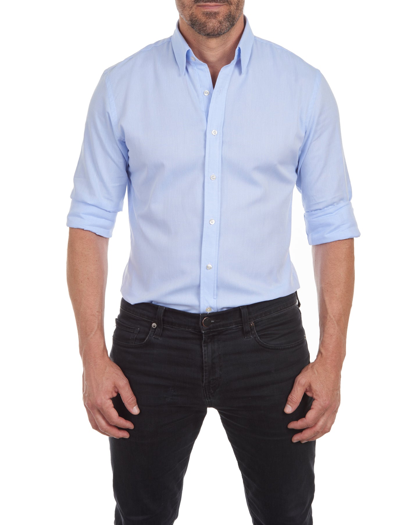 Herren Slim Fit Businesshemd mit verdecktem Reißverschluss – Modern & Bequem für Alltag und Büro
