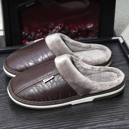 Hausschuhe Unisex, gefüttert, rutschfeste Sohle, bequemer Schlupfschuh für Zuhause