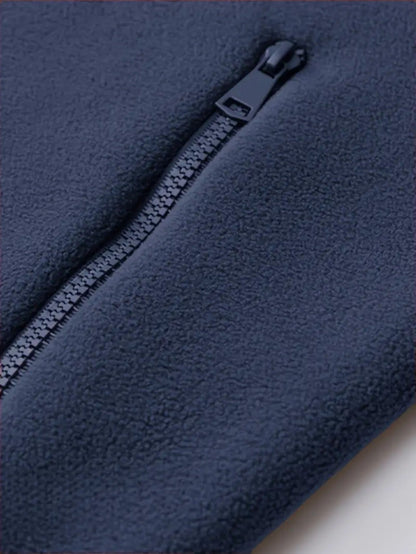 Herren Gefütterte Kapuzenjacke aus Fleece mit Reißverschluss