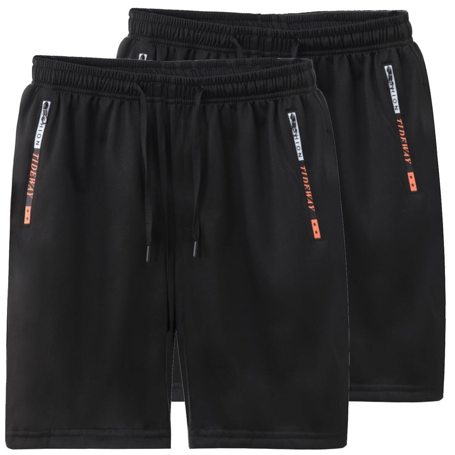 Herren Trainingsshorts 2er-Pack – Sportliche Fitness- und Freizeit-Shorts mit Reißverschlusstaschen
